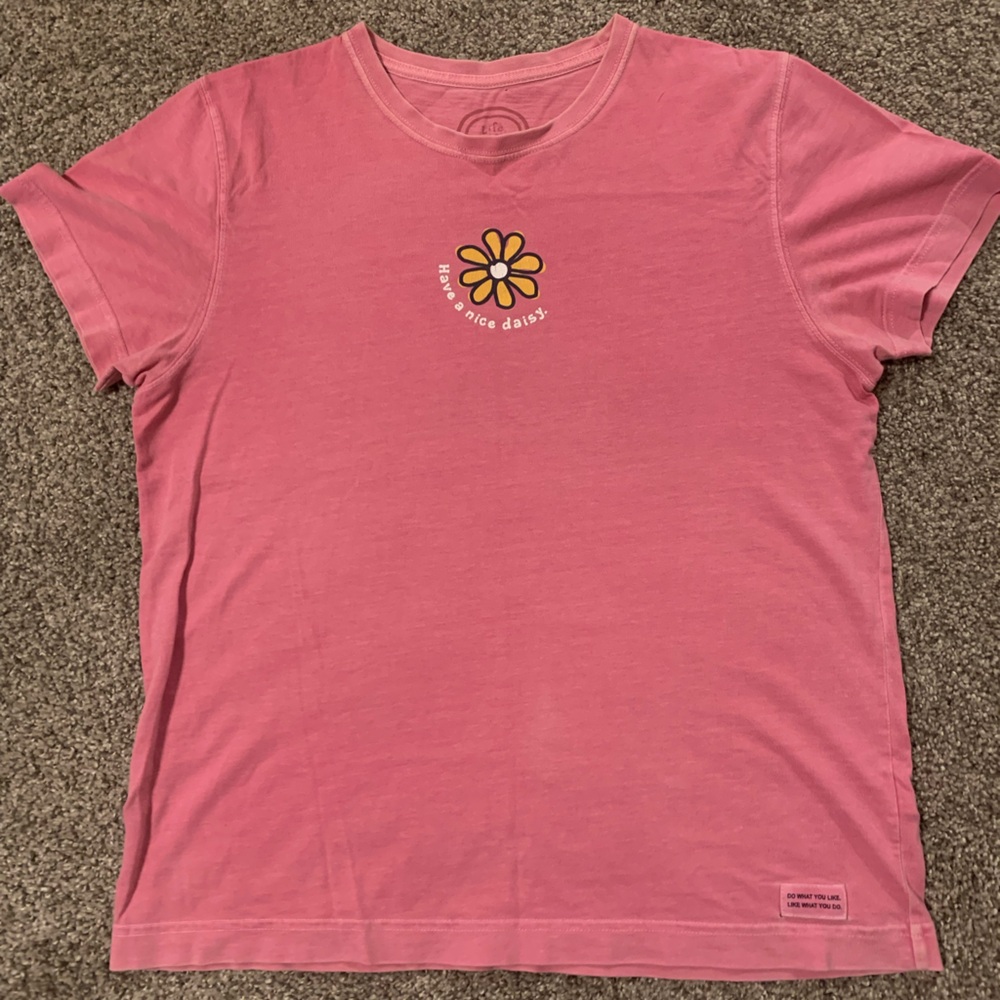 Life Is Good Pink Short Sleeve T-Shirt